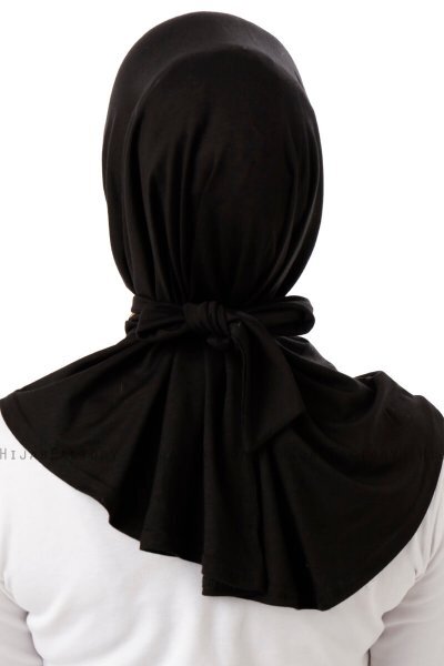 Sportif Cross - Hijab Pratique Viscose Noir & Gold
