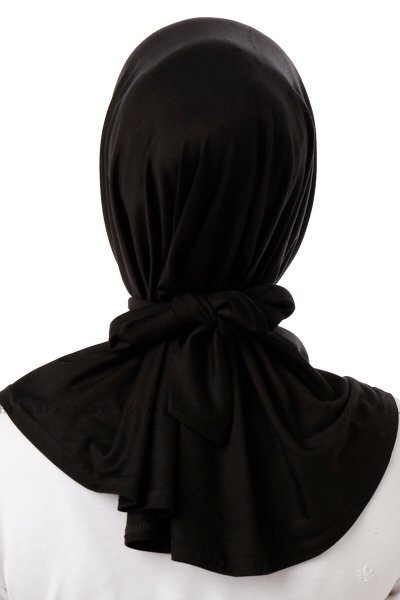 Sportif Cross - Hijab Pratique Viscose Noir & Gris Clair