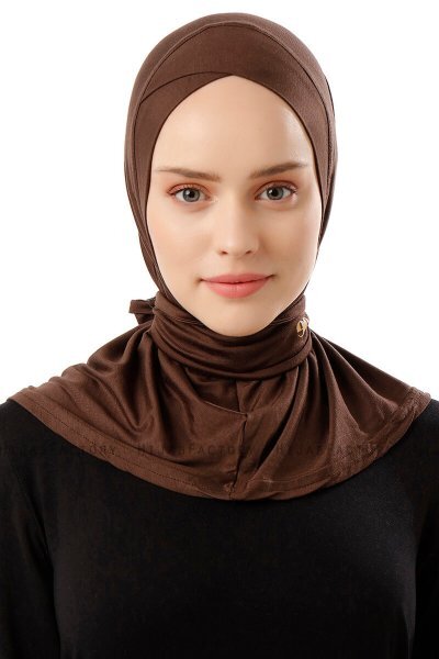 Sportif Cross - Hijab Pratique Viscose Marron