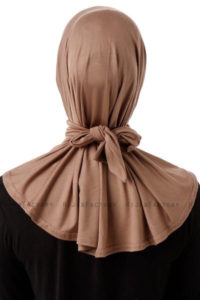 Sportif Cross - Hijab Pratique Viscose Taupe Foncé