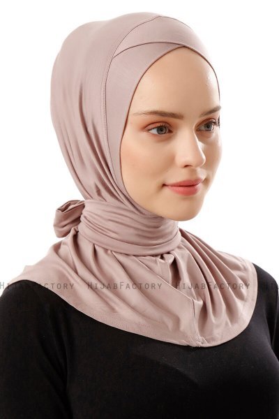 Sportif Cross - Hijab Pratique Viscose Gris Pierre