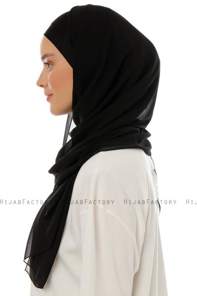 Alara Plain - Hijab Chiffon One Piece Noir