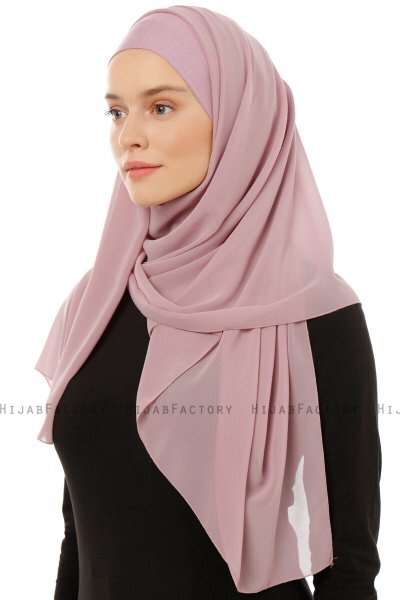 Alara Plain - Hijab Chiffon One Piece Violet