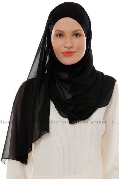 Alara Cross - Hijab Chiffon One Piece Noir