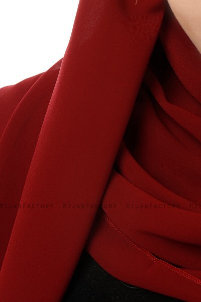 Alara Cross - Hijab Chiffon One Piece Bordeaux