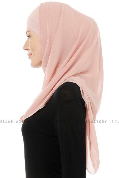 Alara Cross - Hijab Chiffon One Piece Vieux Rose