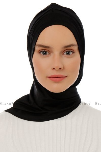 Isra Plain - Hijab One-Piece Viscose Noir