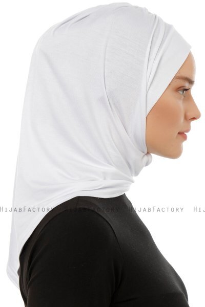 Isra Plain - Hijab One-Piece Viscose Blanc