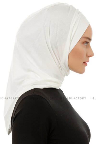Isra Plain - Hijab One-Piece Viscose Crème