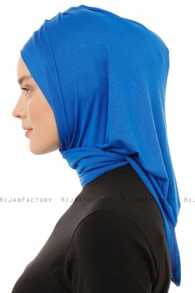 Isra Plain - Hijab One-Piece Viscose Bleu