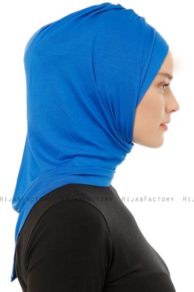 Isra Plain - Hijab One-Piece Viscose Bleu