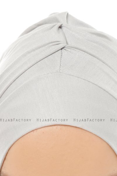 Isra Plain - Hijab One-Piece Viscose Gris Clair