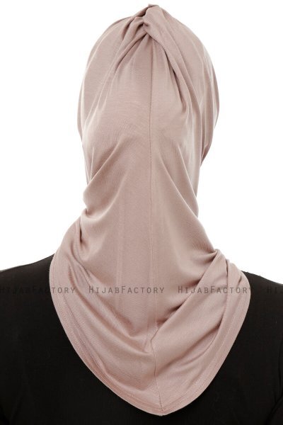 Isra Plain - Hijab One-Piece Viscose Gris Pierre