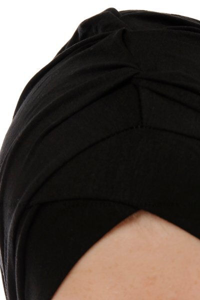 Isra Cross - Hijab One-Piece Viscose Noir