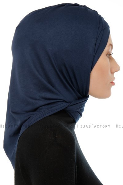 Isra Cross - Hijab One-Piece Viscose Bleu Marin