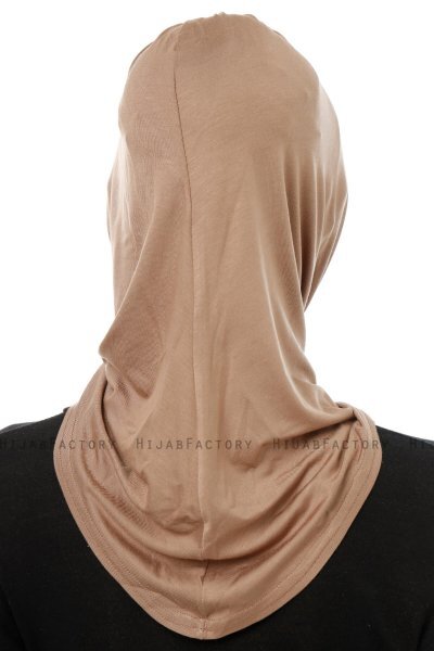 Isra Cross - Hijab One-Piece Viscose Taupe Foncé