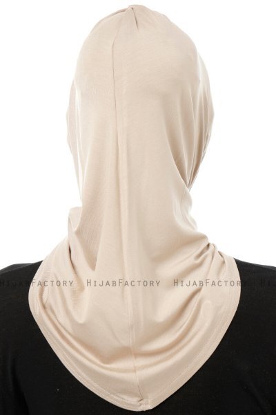 Isra Cross - Hijab One-Piece Viscose Taupe Clair