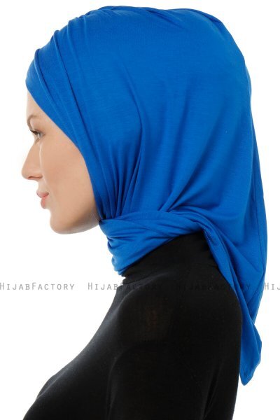 Isra Cross - Hijab One-Piece Viscose Bleu