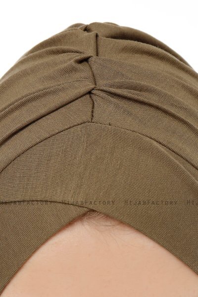 Isra Cross - Hijab One-Piece Viscose Kaki