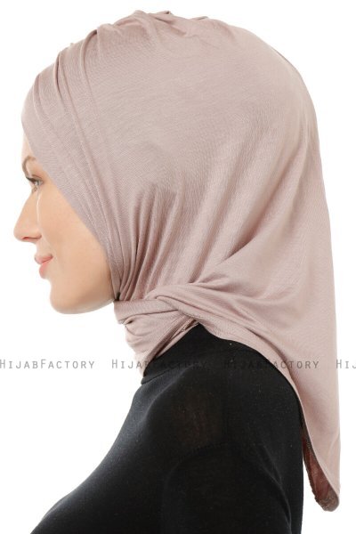 Isra Cross - Hijab One-Piece Viscose Gris Pierre