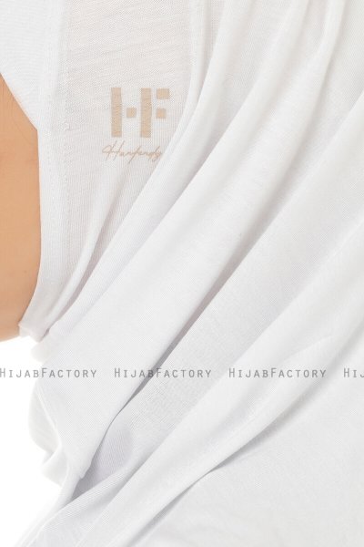 Hanfendy Plain Logo - Hijab One-Piece Blanc