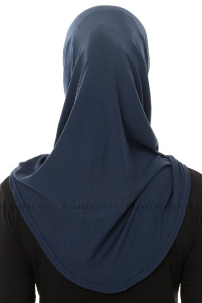Hanfendy Plain Logo - Hijab One-Piece Bleu Marin