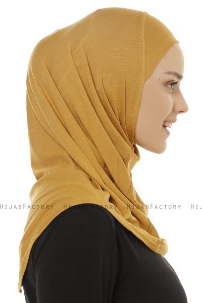 Hanfendy Plain Logo - Hijab One-Piece Moutarde