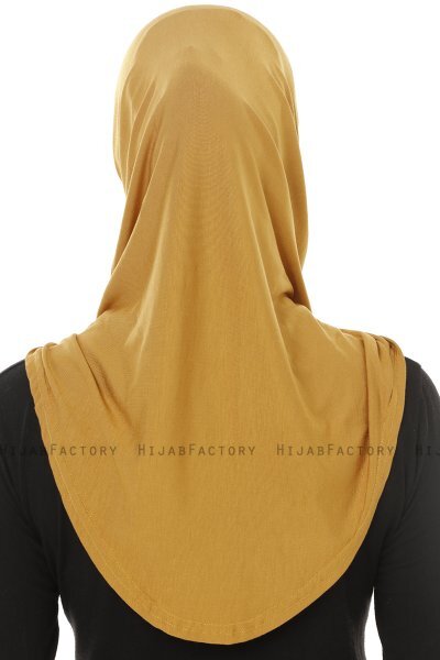 Hanfendy Plain Logo - Hijab One-Piece Moutarde