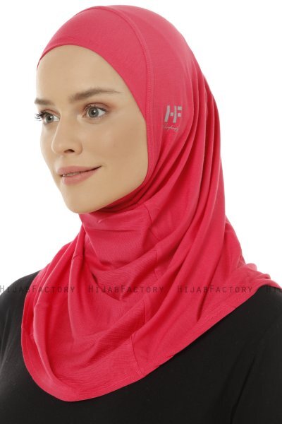 Hanfendy Plain Logo - Hijab One-Piece Fuchsia