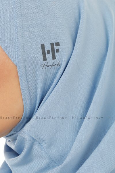 Hanfendy Plain Logo - Hijab One-Piece Bleu Clair
