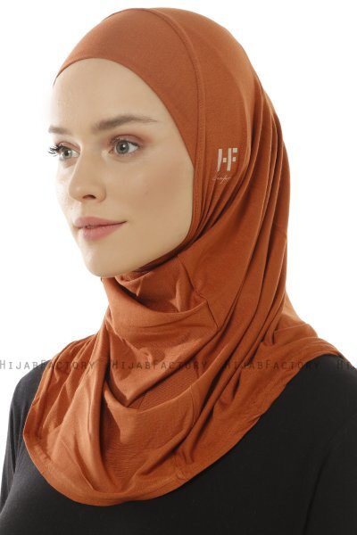 Hanfendy Plain Logo - Hijab One-Piece Rouge Brique