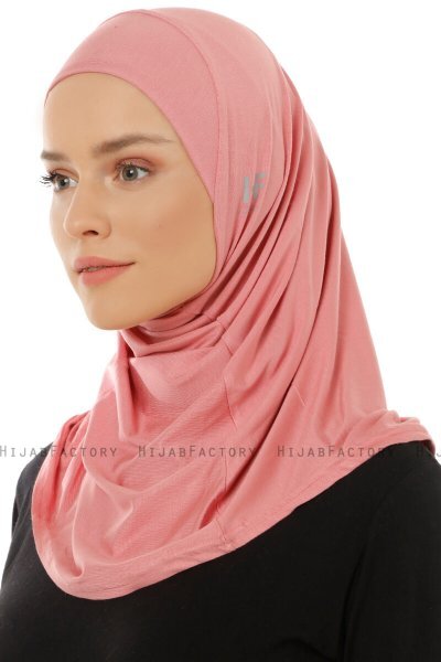 Hanfendy Plain Logo - Hijab One-Piece Rose Foncé