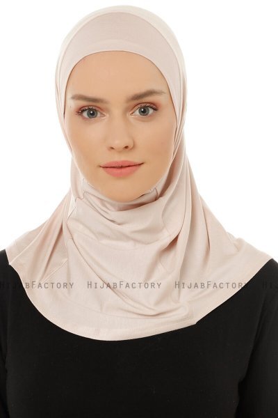 Hanfendy Plain Logo - Hijab One-Piece Poudre