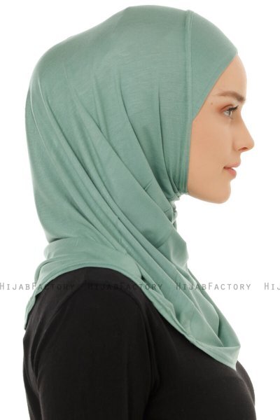 Hanfendy Plain Logo - Hijab One-Piece Vert