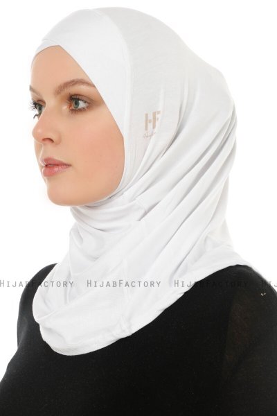 Hanfendy Cross Logo - Hijab One-Piece Blanc