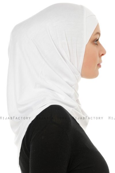 Hanfendy Cross Logo - Hijab One-Piece Blanc