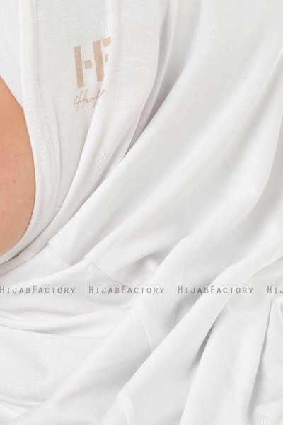 Hanfendy Cross Logo - Hijab One-Piece Blanc