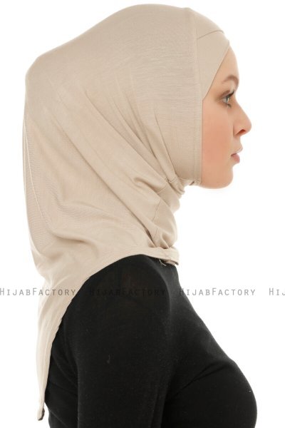 Hanfendy Cross Logo - Hijab One-Piece Taupe Clair