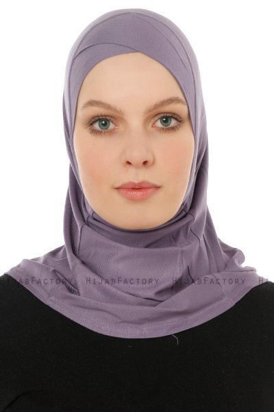 Hanfendy Cross Logo - Hijab One-Piece Violet Foncé
