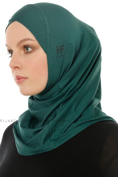 Hanfendy Cross Logo - Hijab One-Piece Vert Foncé