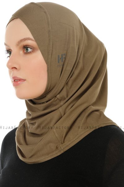 Hanfendy Cross Logo - Hijab One-Piece Kaki