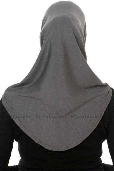 Hanfendy Cross Logo - Hijab One-Piece Gris Foncé