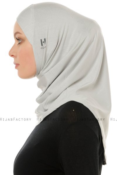 Hanfendy Cross Logo - Hijab One-Piece Gris Clair