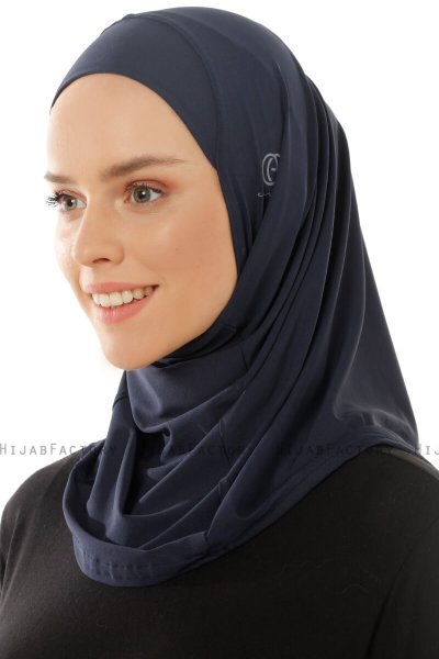 Micro Plain - Hijab One-Piece Bleu Marin