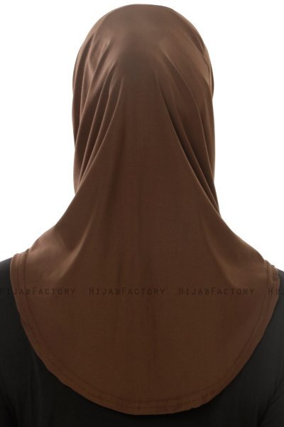 Micro Plain - Hijab One-Piece Marron