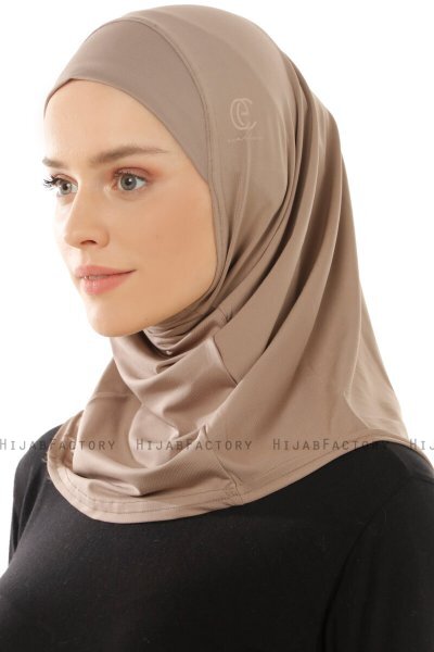 Micro Plain - Hijab One-Piece Taupe Foncé