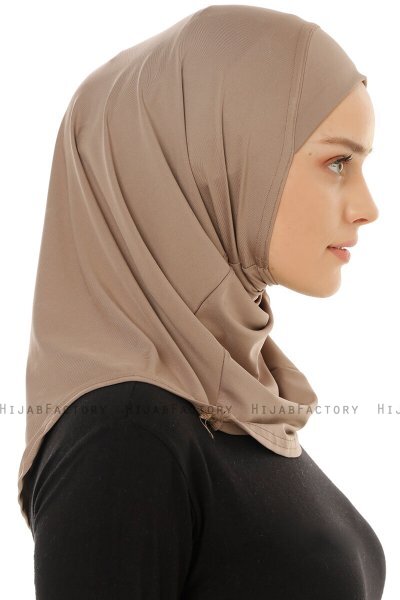 Micro Plain - Hijab One-Piece Taupe Foncé