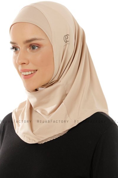 Micro Plain - Hijab One-Piece Taupe Clair