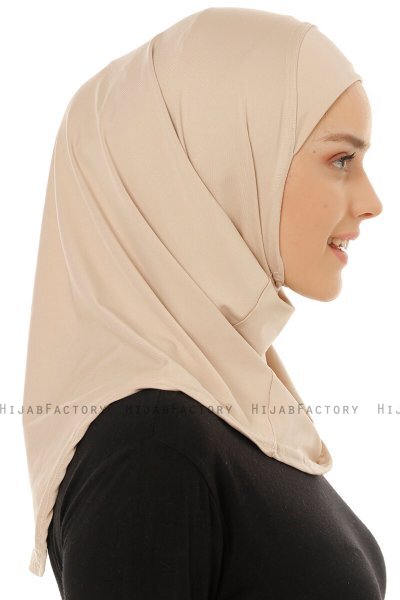 Micro Plain - Hijab One-Piece Taupe Clair