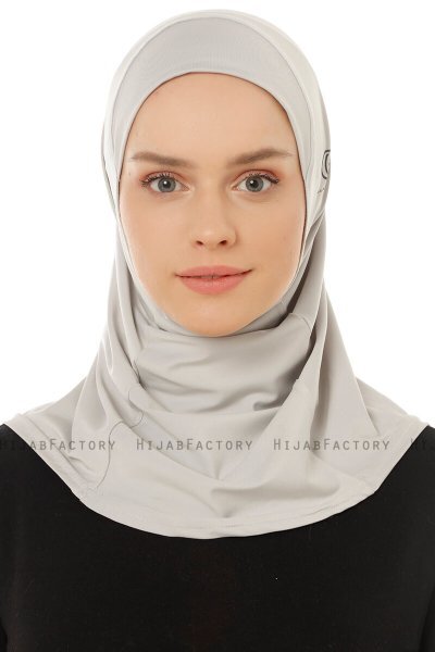 Micro Plain - Hijab One-Piece Gris Clair
